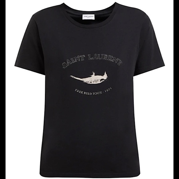 Authentic Saint Laurent ‘Free Bird Tour’ Tee - Picture 3 of 14